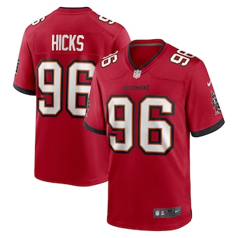 mens nike akiem hicks red tampa bay buccaneers game player j